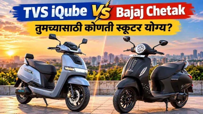 Tvs Iqube Vs Bajaj Chetak Comparison 2026 Range Price